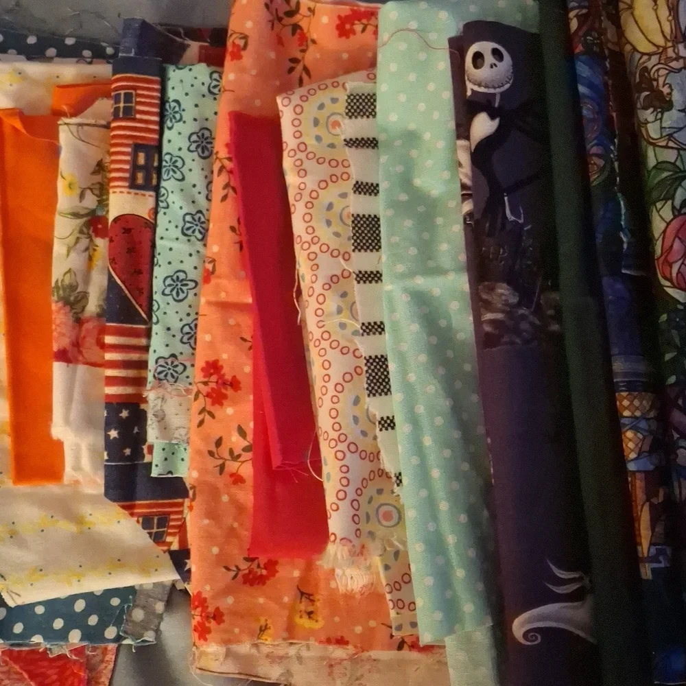 Colorful Fabric Scrap Bundle - Picture 3 of 5